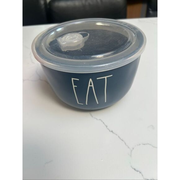 Rae Dunn Set Of 2 Bowls Savor Eat Food Storage - Picture 3 of 6